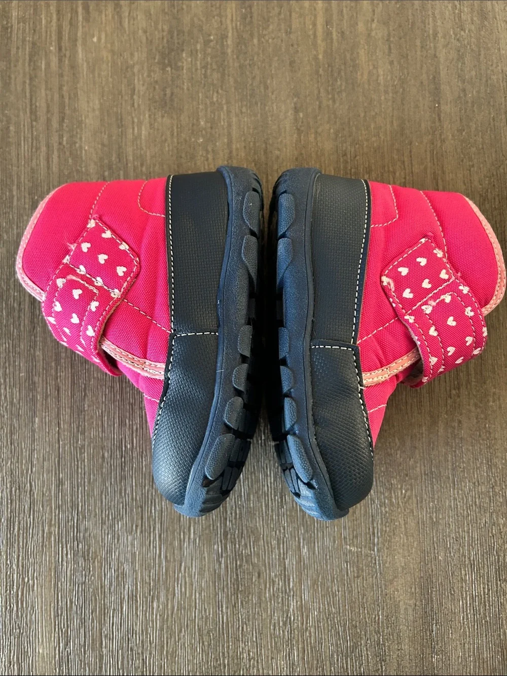 See Kai run Pink Heart Winter Boots - Cozy Insulated Toddler Shoes, Sz. 8, S/New