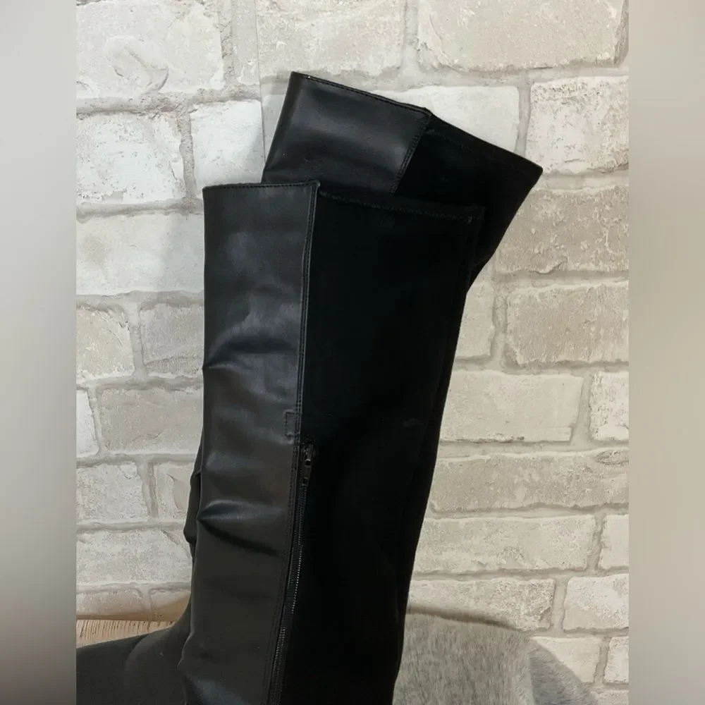 Black Knee High Riding Boots Size 5.5
