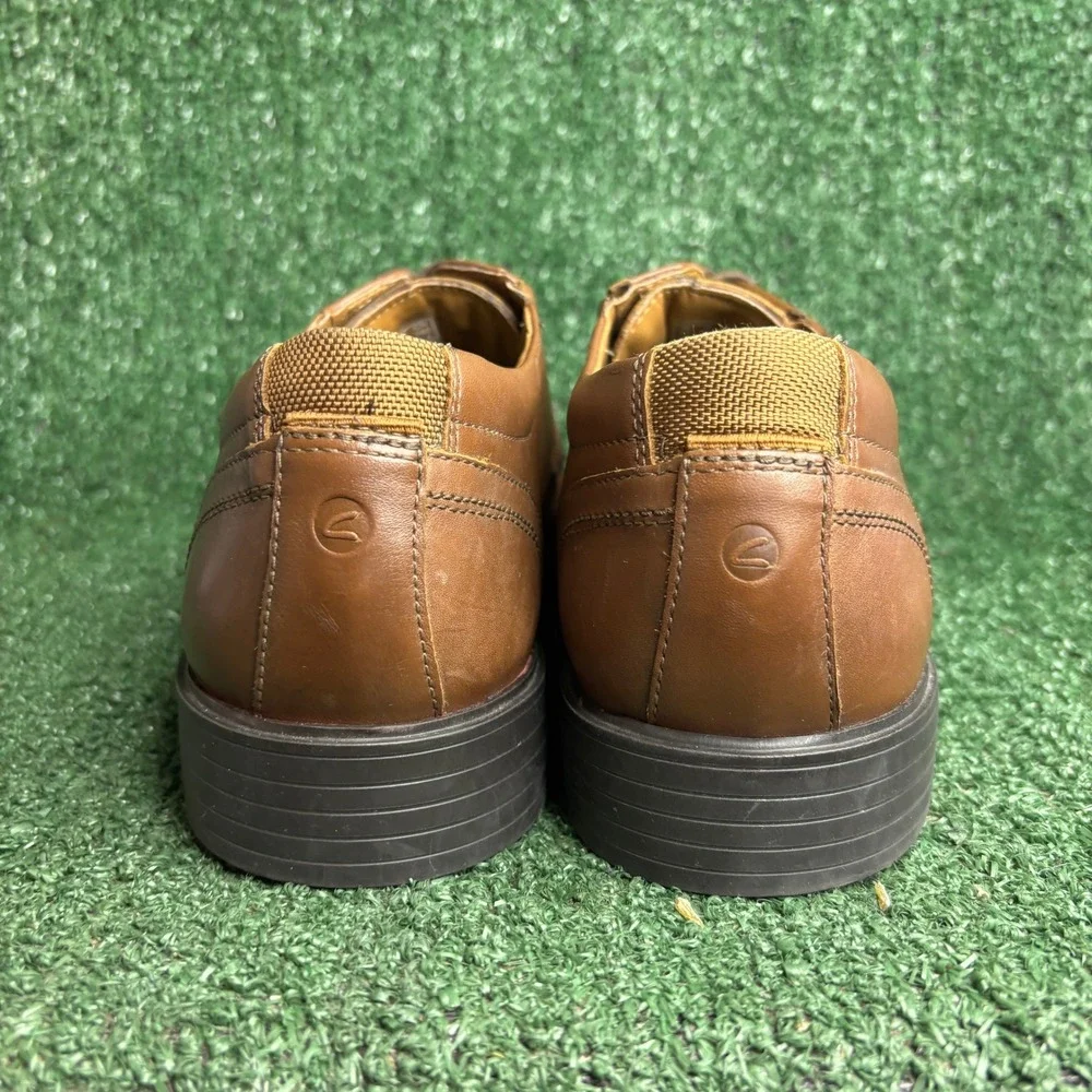 Clarks Clarkslite Cap Leather Lace Up Business Classic Oxford Brown Mens Sz 12 M