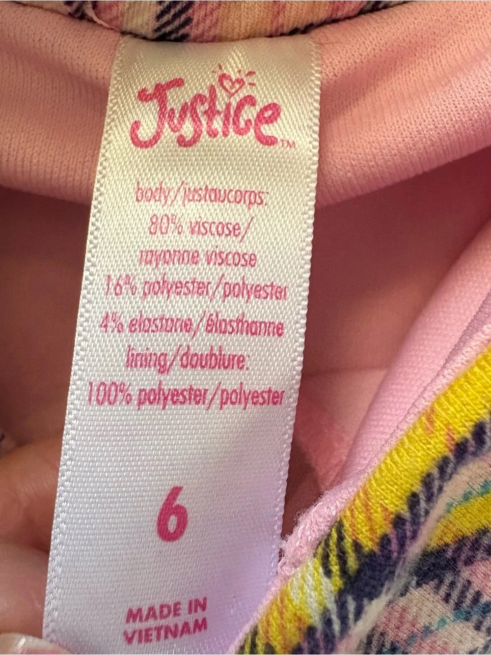Justice Girls Size 6 Multicolor Plaid Wrap Skort Buckle Accent Short