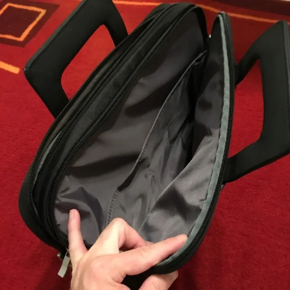 Dell Nylon Laptop Bag Briefcase with compartments and pockets, handle, NO STRAP