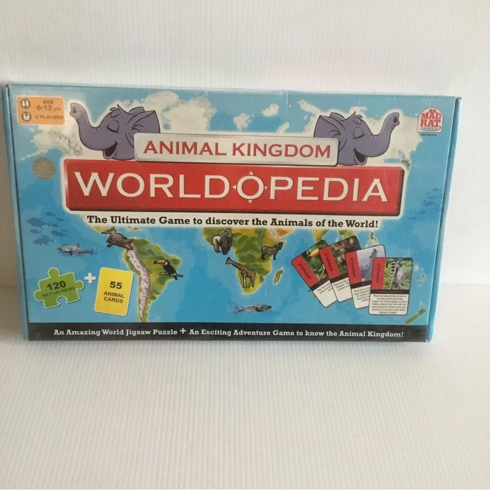NEW Sealed Animal Kingdom Worldopedia Game World Jigsaw Puzzle Mad Rat India
