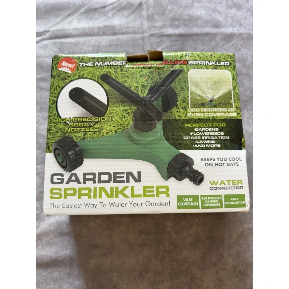 Garden Circular Sprinkler 360° Even Coverage for Lawn Irrigation w/ Connector