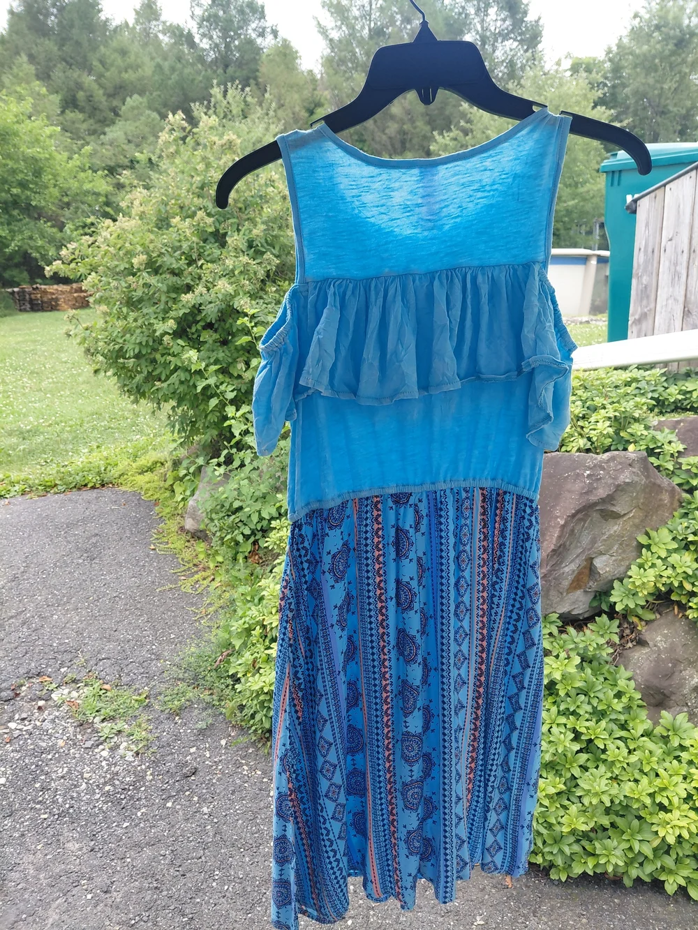 New Justice Light Blue Ruffle Tank Dress
