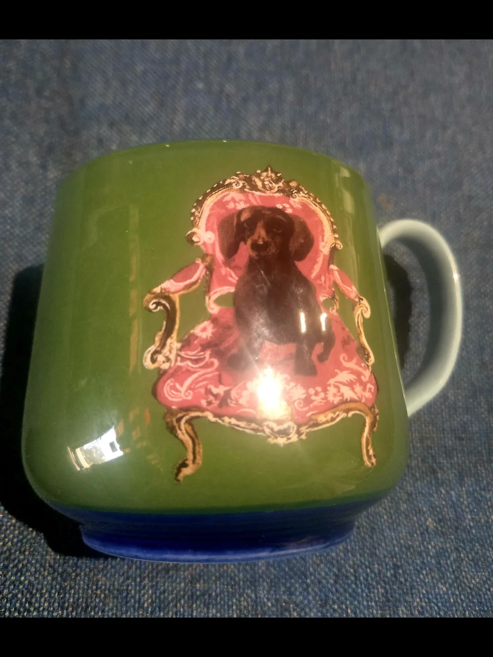 Anthropologie Raphael Balme Porcelain Royal Dachshund Dog Coffee Mug Tea Cup