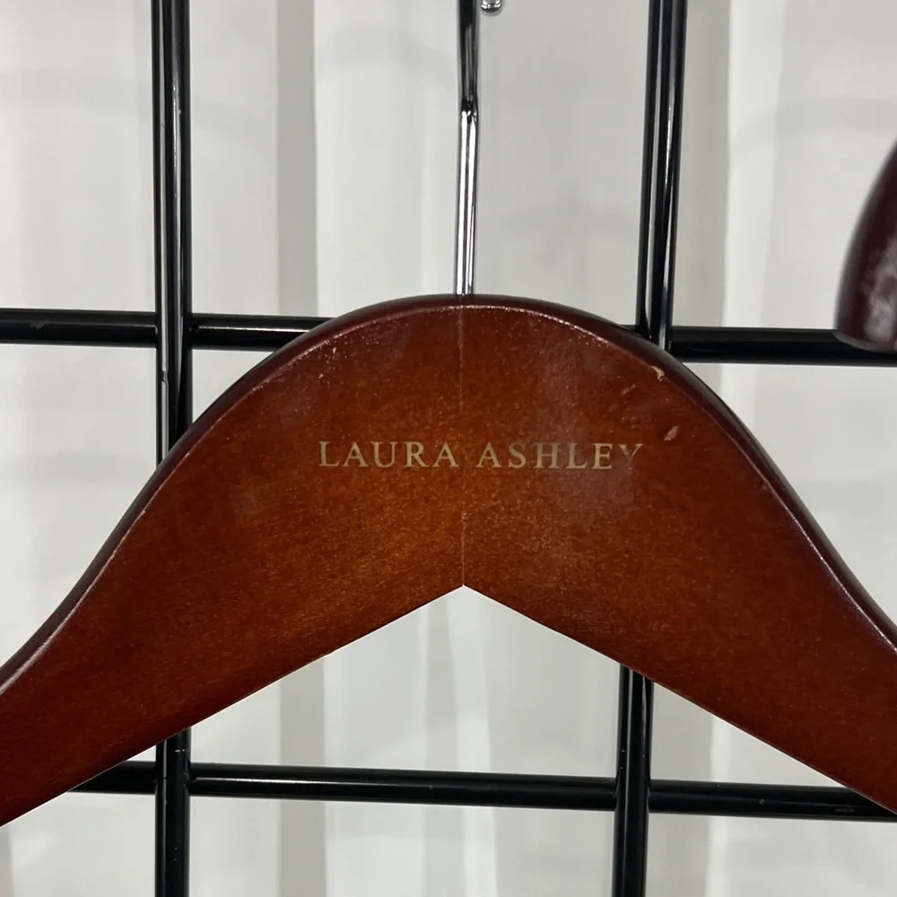 Laura Ashley Wooden Clothes Hanger Set of 3! Three!