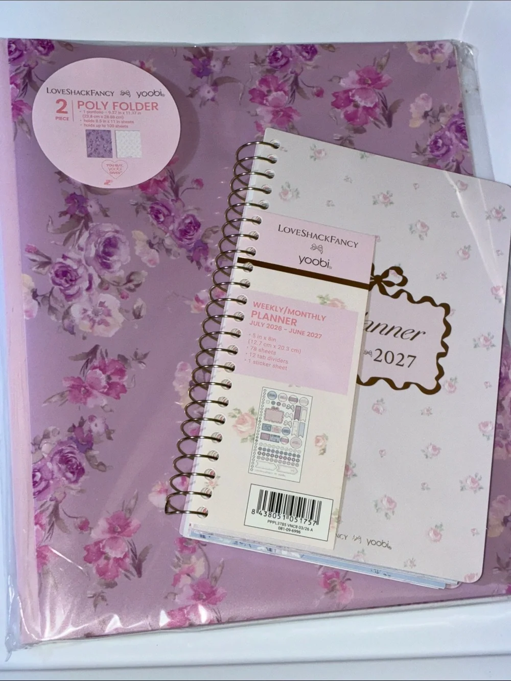 LoveShackFancy Planner & folder set bundle