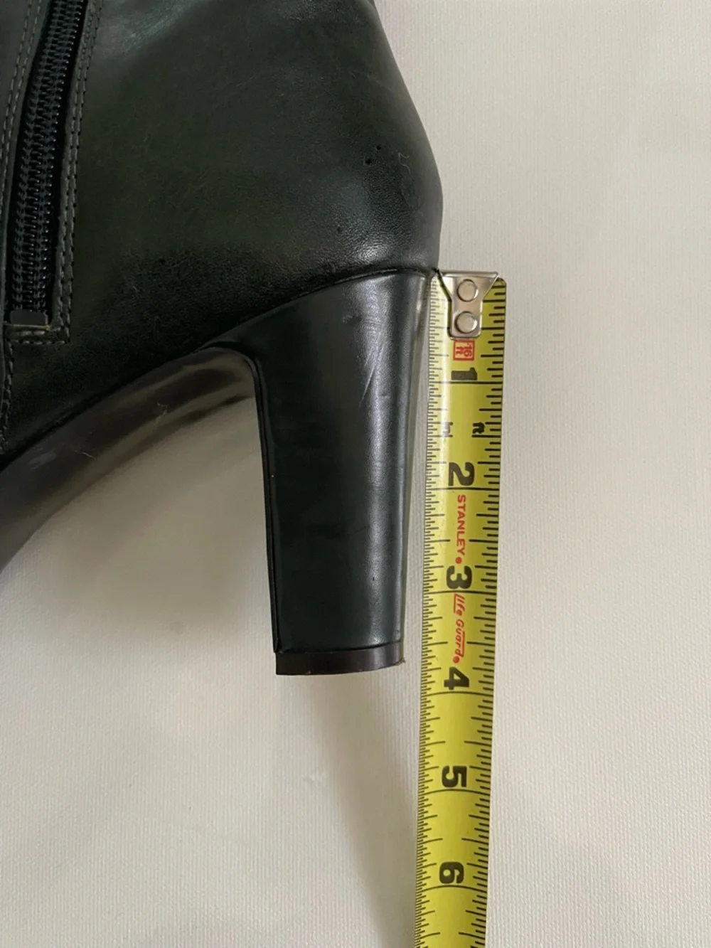 Nine West Tall Leather Boots Dark Green Sz 9.5M EUC Boho Fall Festival