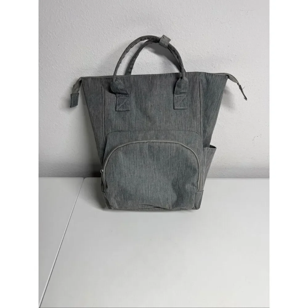 Enfamil Mini Diaper Bag Backpack Gray Small Baby Organizer Compact Travel Bag