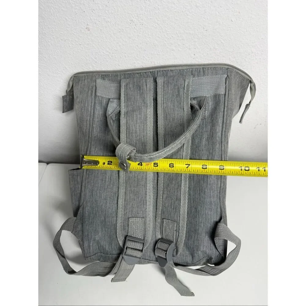 Enfamil Mini Diaper Bag Backpack Gray Small Baby Organizer Compact Travel Bag