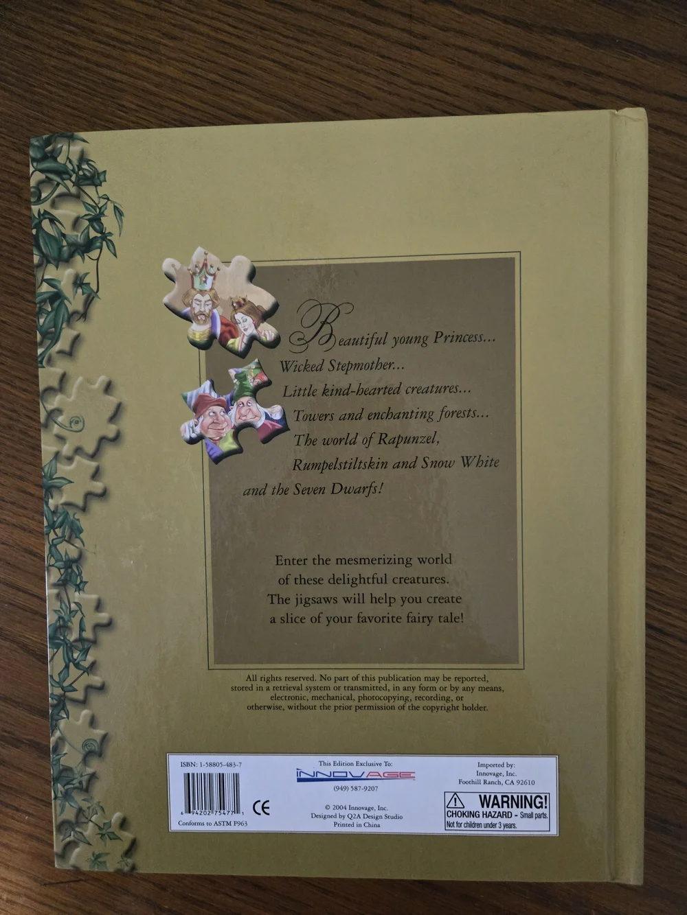 Fairy Tale Jigsaw Book — Gold & Black Illustrated Cover
