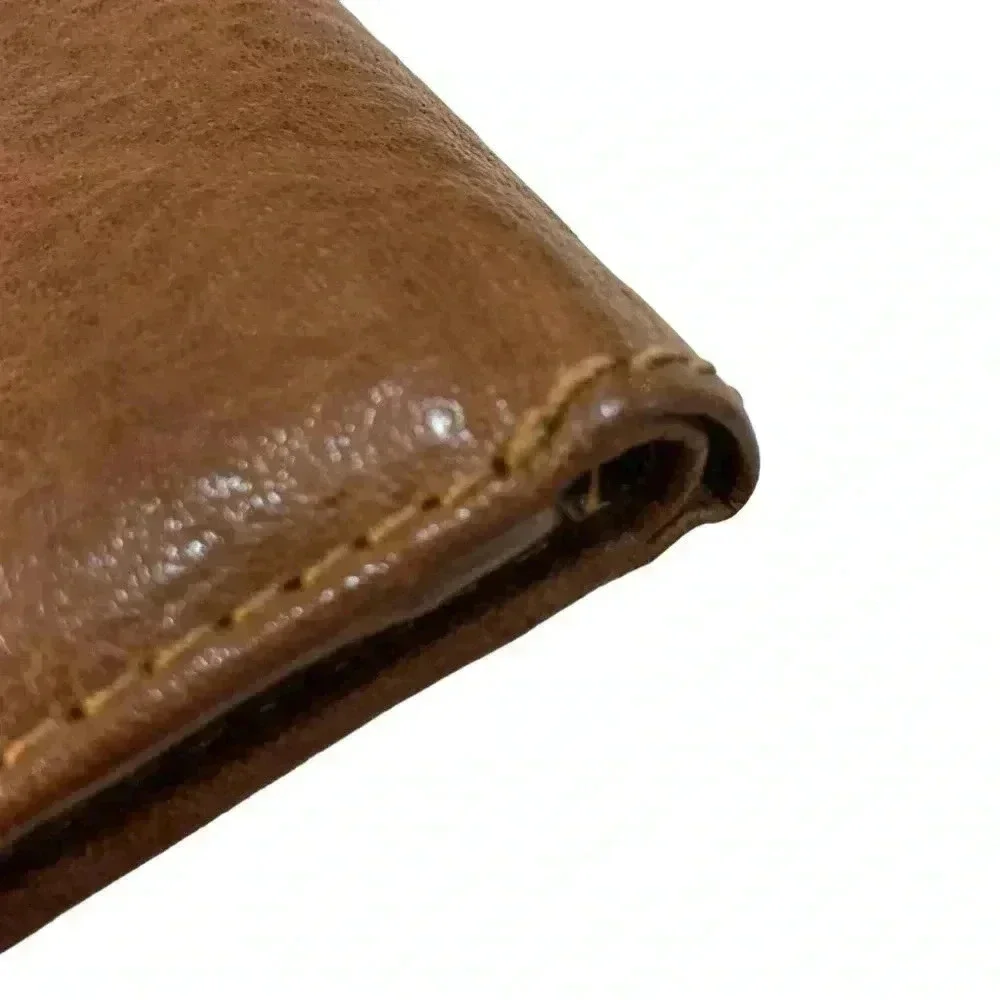 MANO GERMANY Cognac Brown Buttery Soft Leather Bi-Fold Wallet