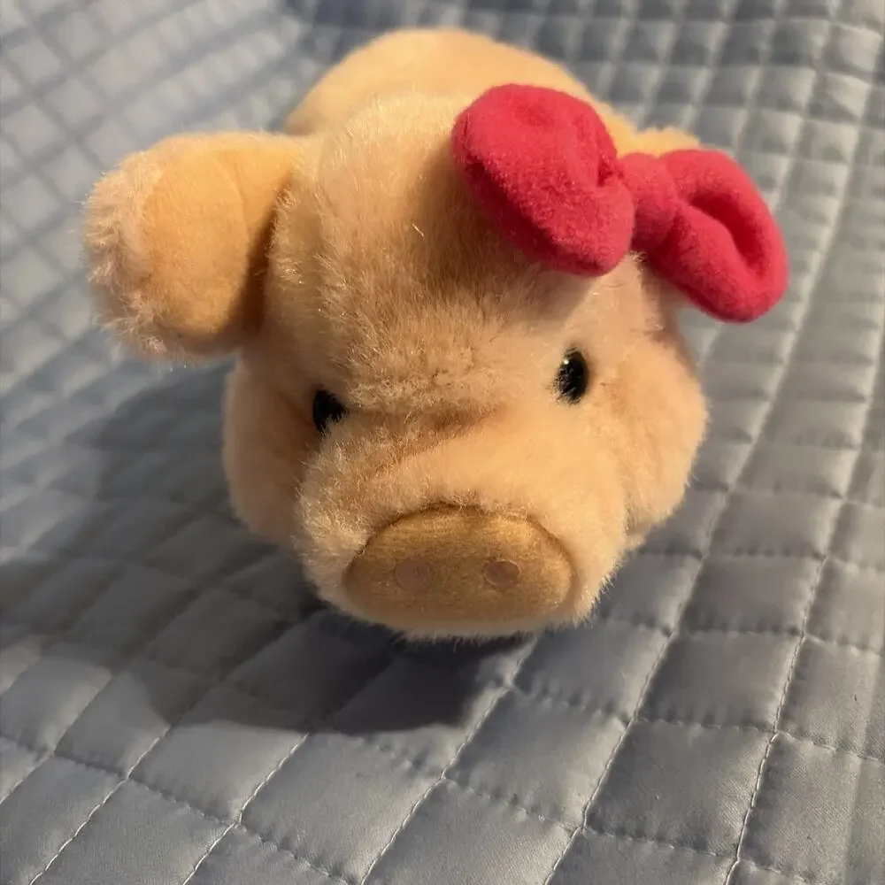 Westminister Mrs. Bacon Bits Pink Mechanical Oinking Bow Pig Sound Works (J)