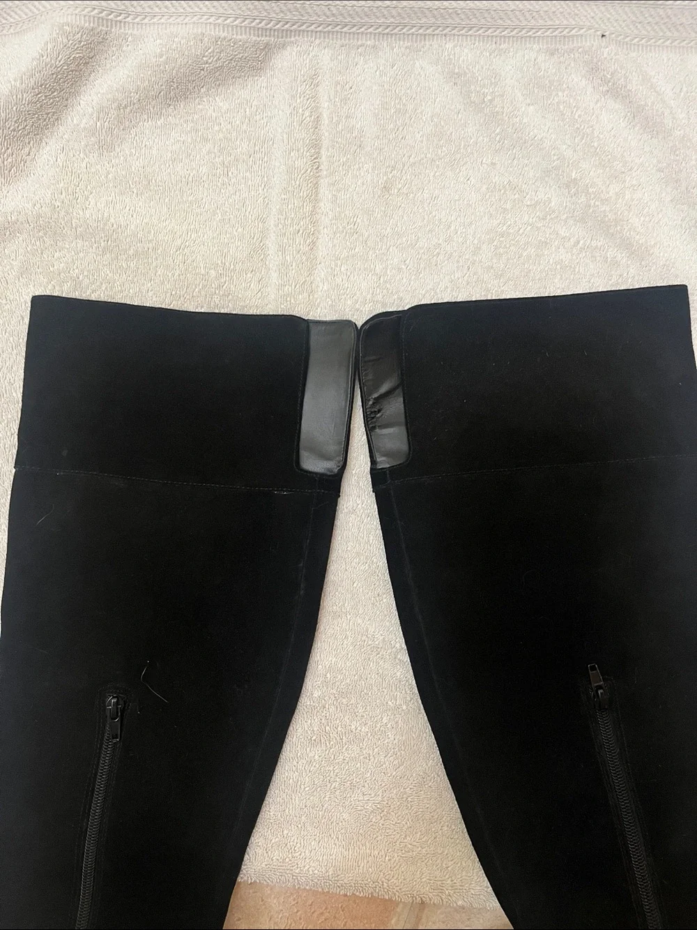 Lord & Taylor Black Suede Over-the-Knee Block Heel Boots