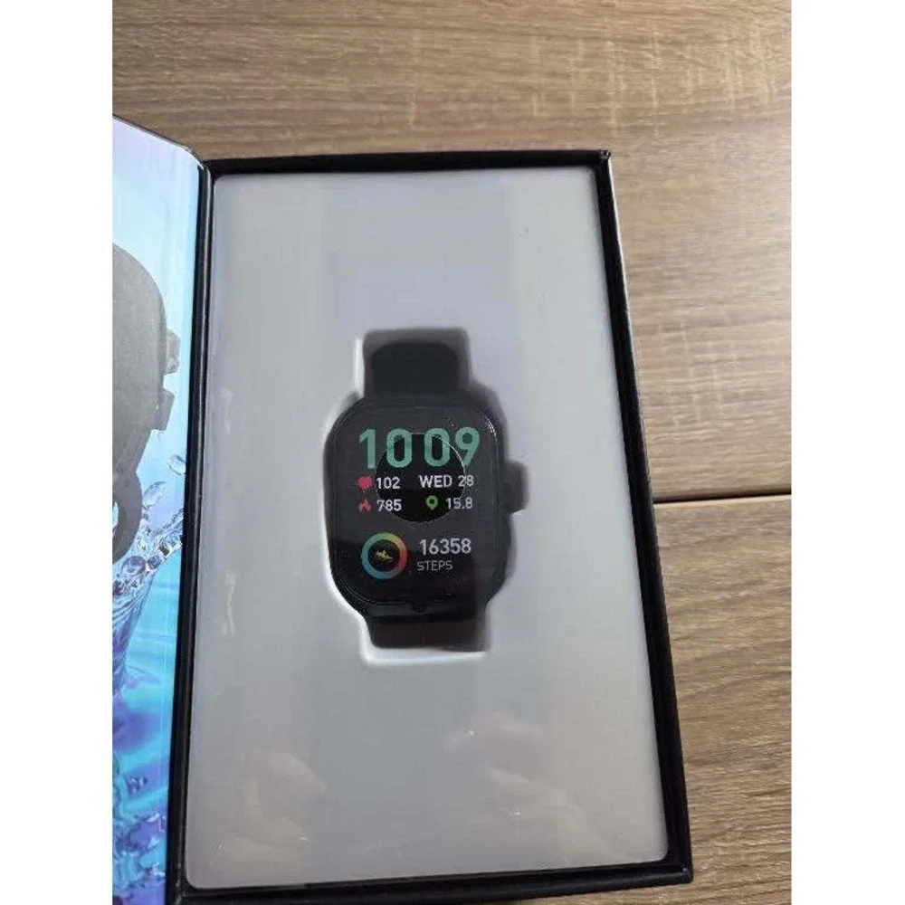 Vivitar Smart Watch Bluetooth Calling Heart Rate IP68 Waterproof Black Display