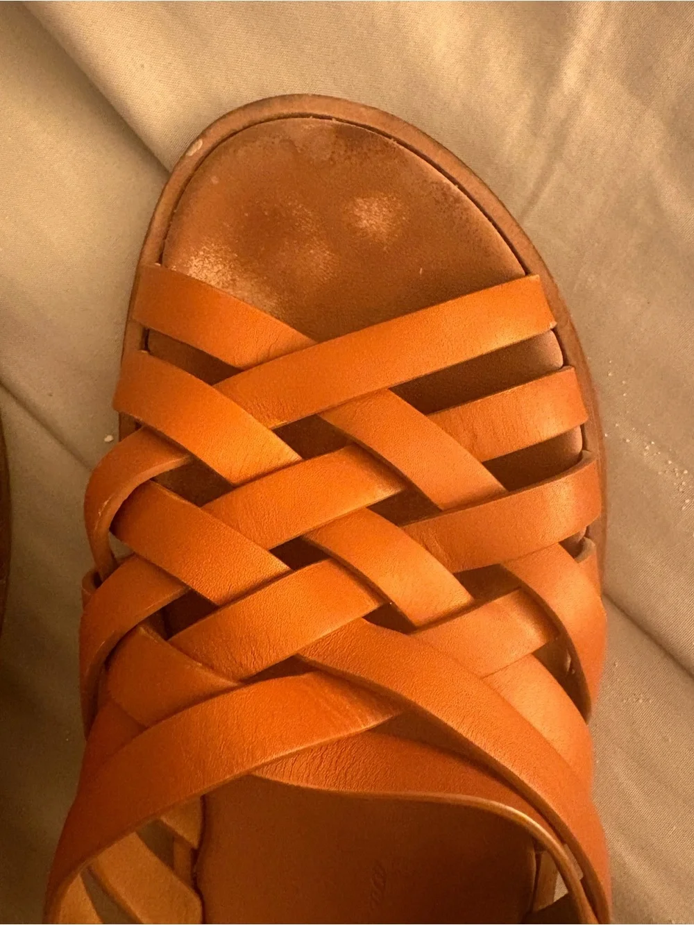 Loro Piana brown Braided Leather Slide Sandals - Woven Straps