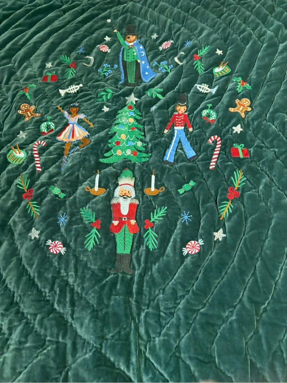 Rifle Paper Co. x Pottery Barn Kids Green Quilted Nutcracker Holiday Quilt Shams