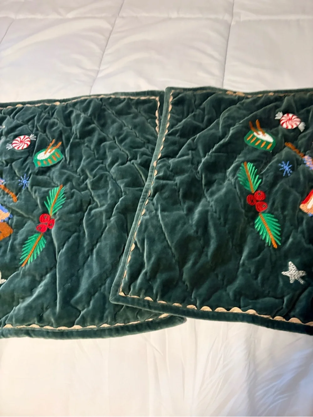 Rifle Paper Co. x Pottery Barn Kids Green Quilted Nutcracker Holiday Quilt Shams