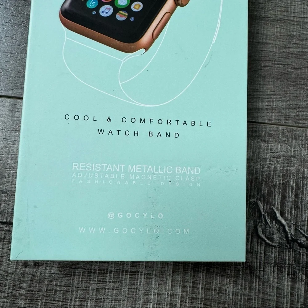 Cylo Pop Chronos Metallic Band Silver for Apple Watch 42mm/44mm NIB