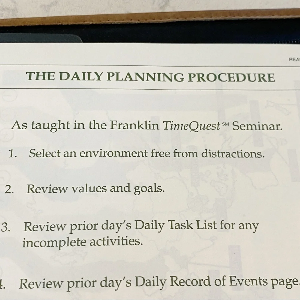 Franklin Quest this planner