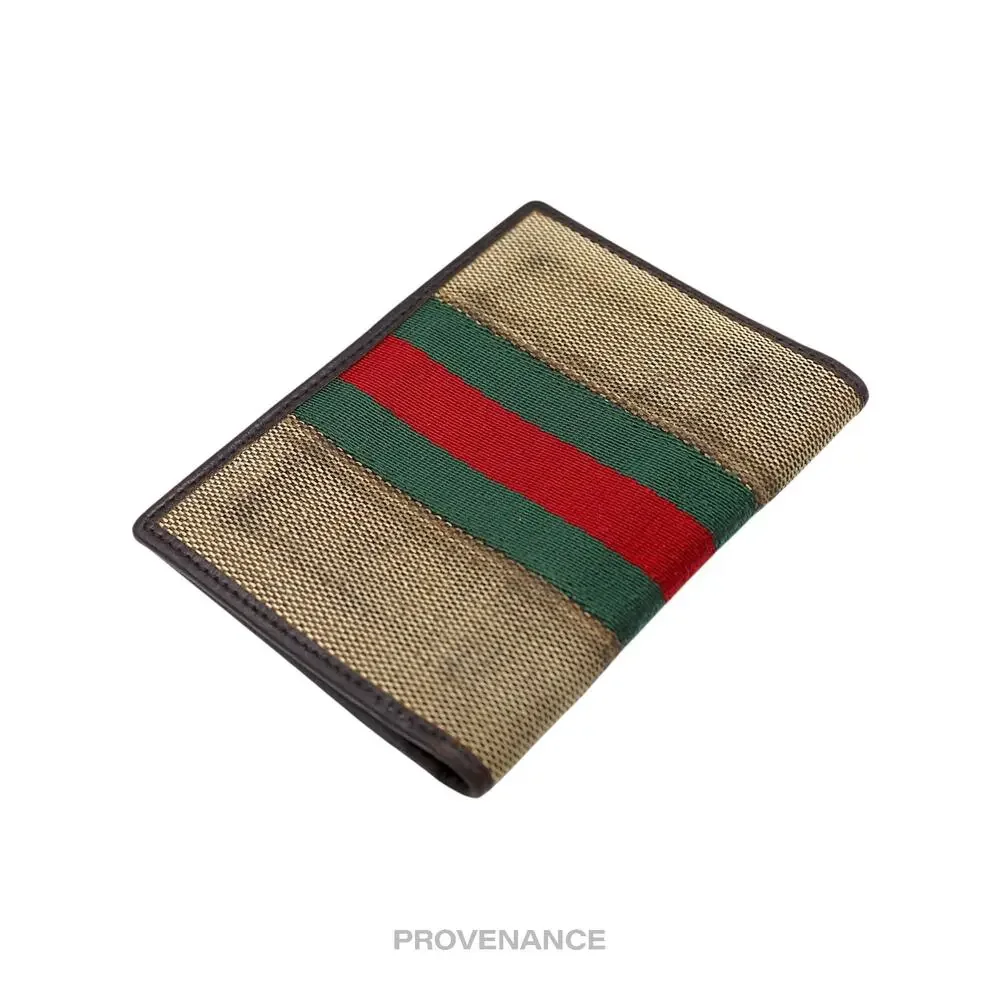 🔴 Gucci Pocket Organizer Wallet - Raffia with Web