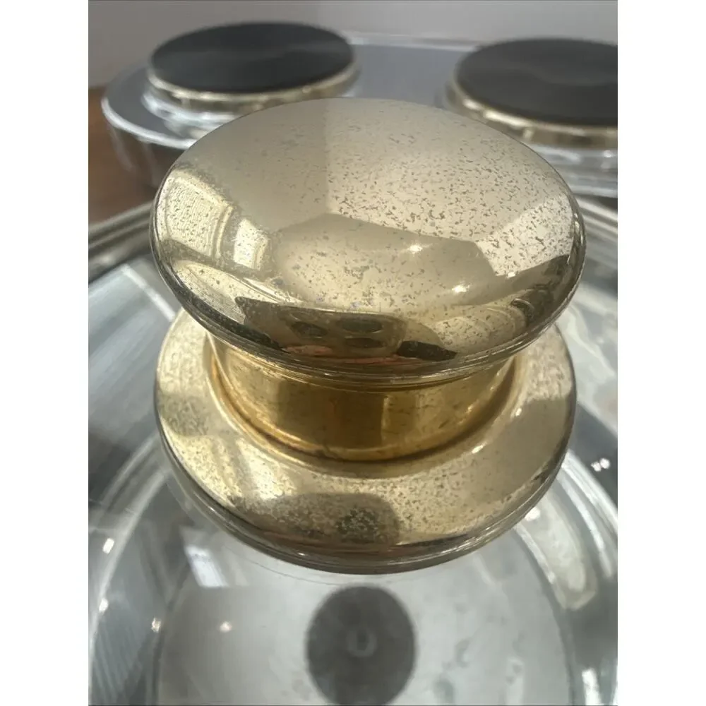 Command Performance Stainless/ Gold Buffet Cookware Set 3 Pots Lids & Warmer VTG