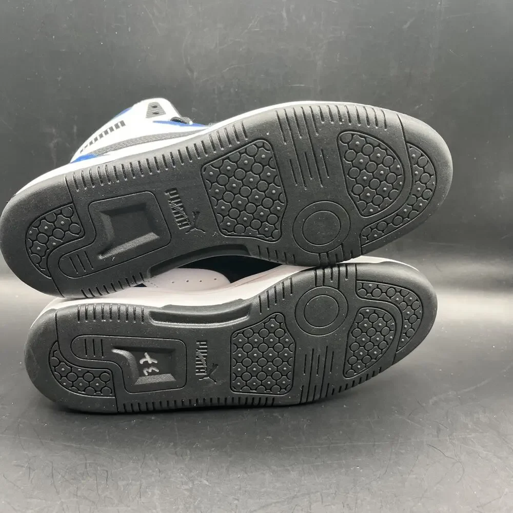 Puma Rebound Joy High Top Kids White Royal Blue Sneakers Casual Shoes Size 4C
