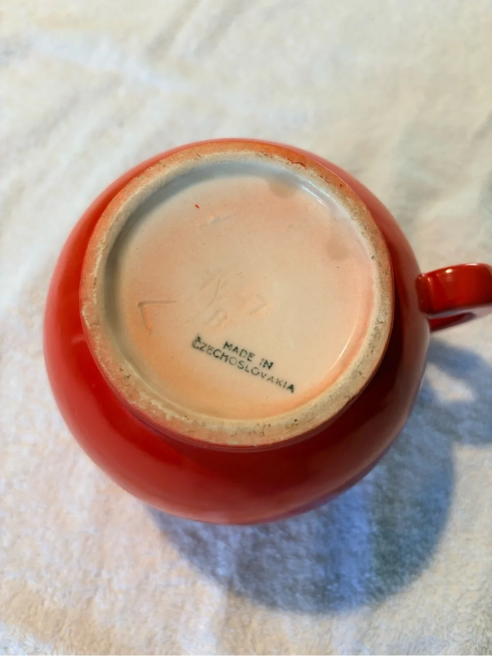 Red Ceramic Small Pitcher