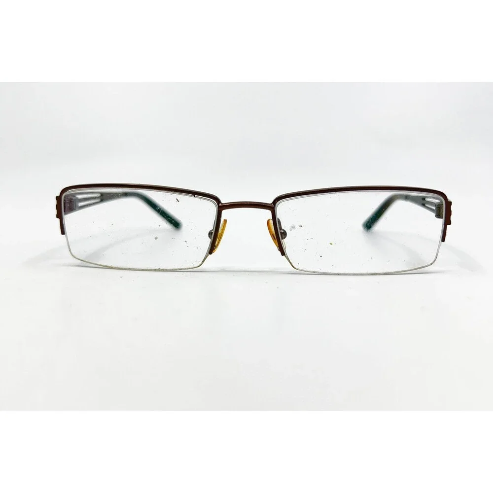 Perry Ellis Eyeglasses Men Brown Half Rim PE 262A-2 54-18-135
