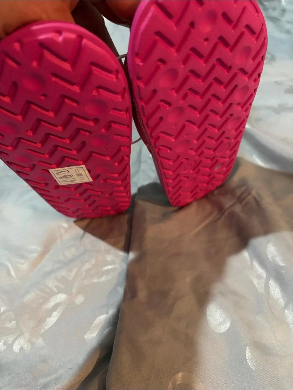 Ed Hardy Hot Pink Tiger Graphic Slide Sandals
