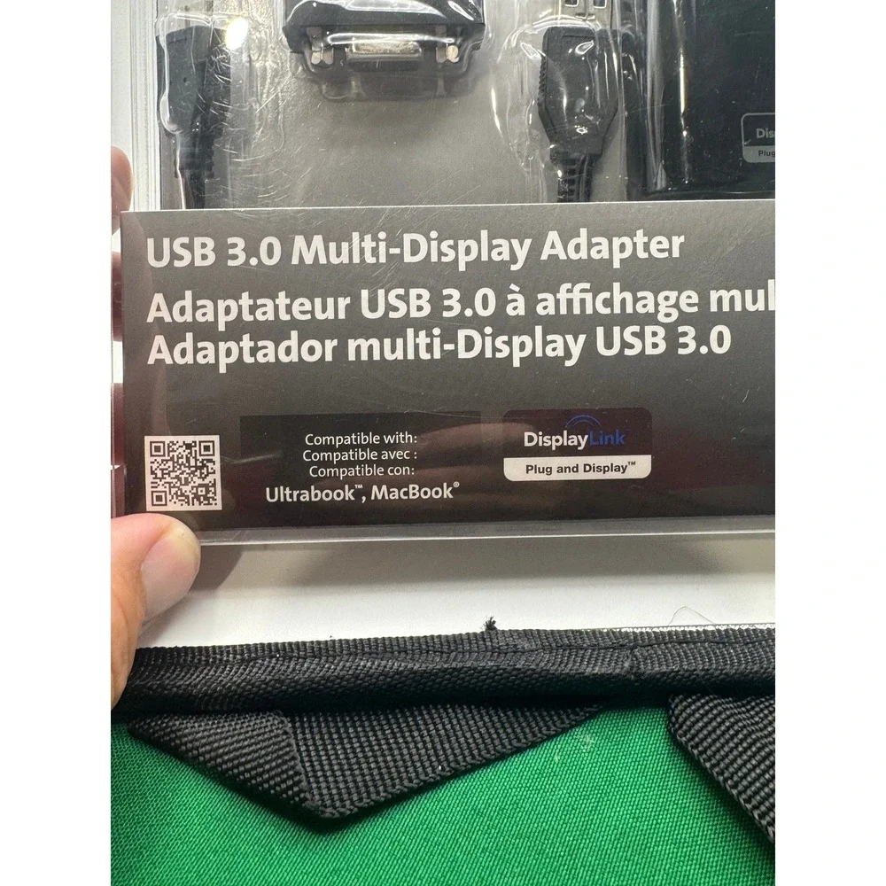 Kensington A1520A USB 3.0 Multi-Display Adapter DVI VGA 1080p Black New