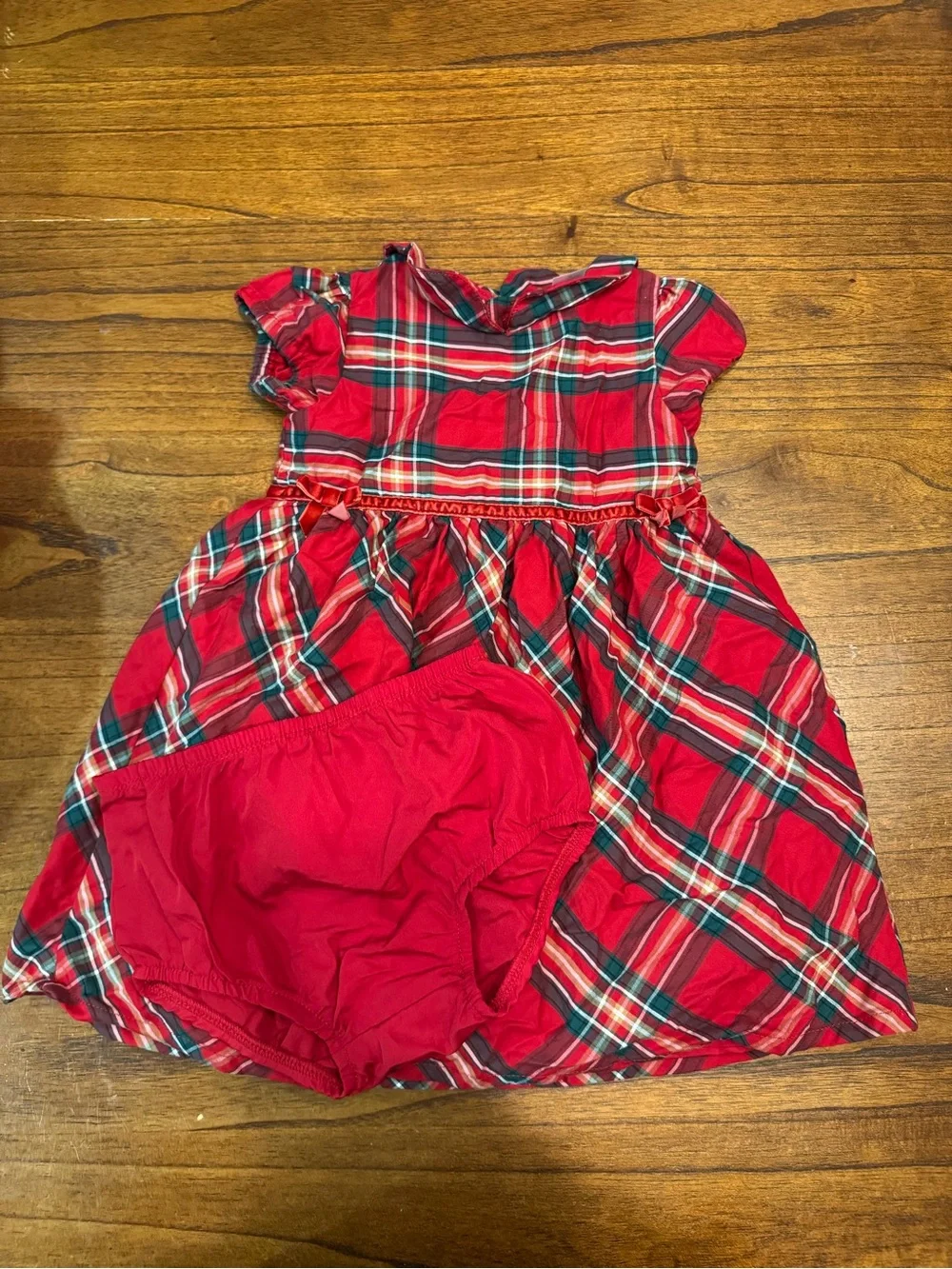 Carter's Red Plaid Holiday Toddler Dress