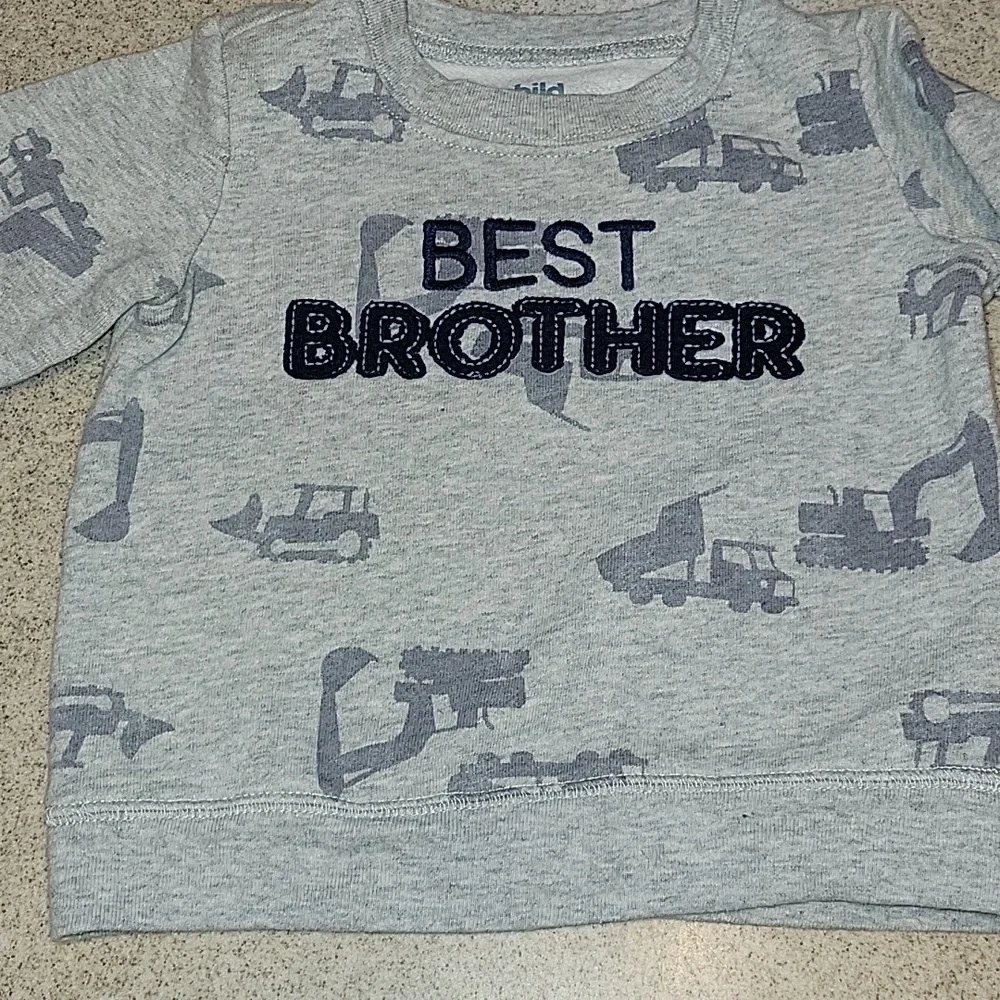 Carter's 'Best Brother' Gray Sweatshirt Size 18 Months