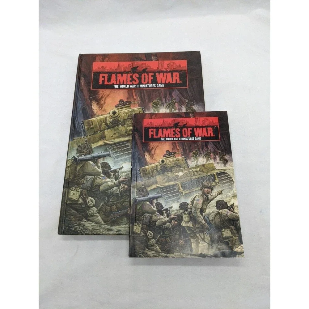 Lot Of (2) Flames Of War World War II Miniatures Game Rulebooks Hardcover Mini