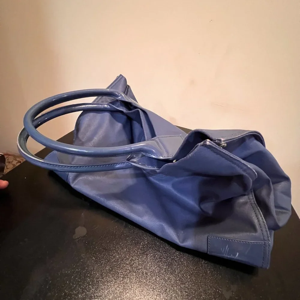 Tory Burch blue Ella tote shoulder bag