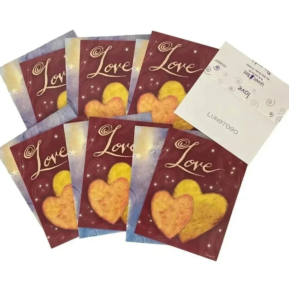 Vintage 6/pk‎ LOVE Greeting Cards Leanin' Tree Flavia Weedn NOS