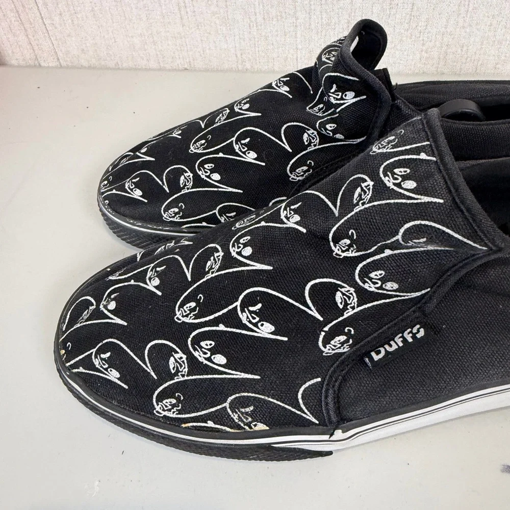 Duffs The dude black canvas slip-on sneakers Size 11‎