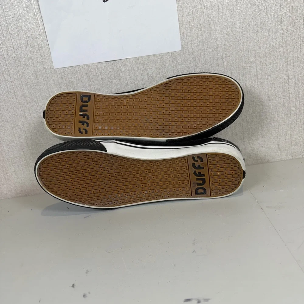Duffs The dude black canvas slip-on sneakers Size 11‎