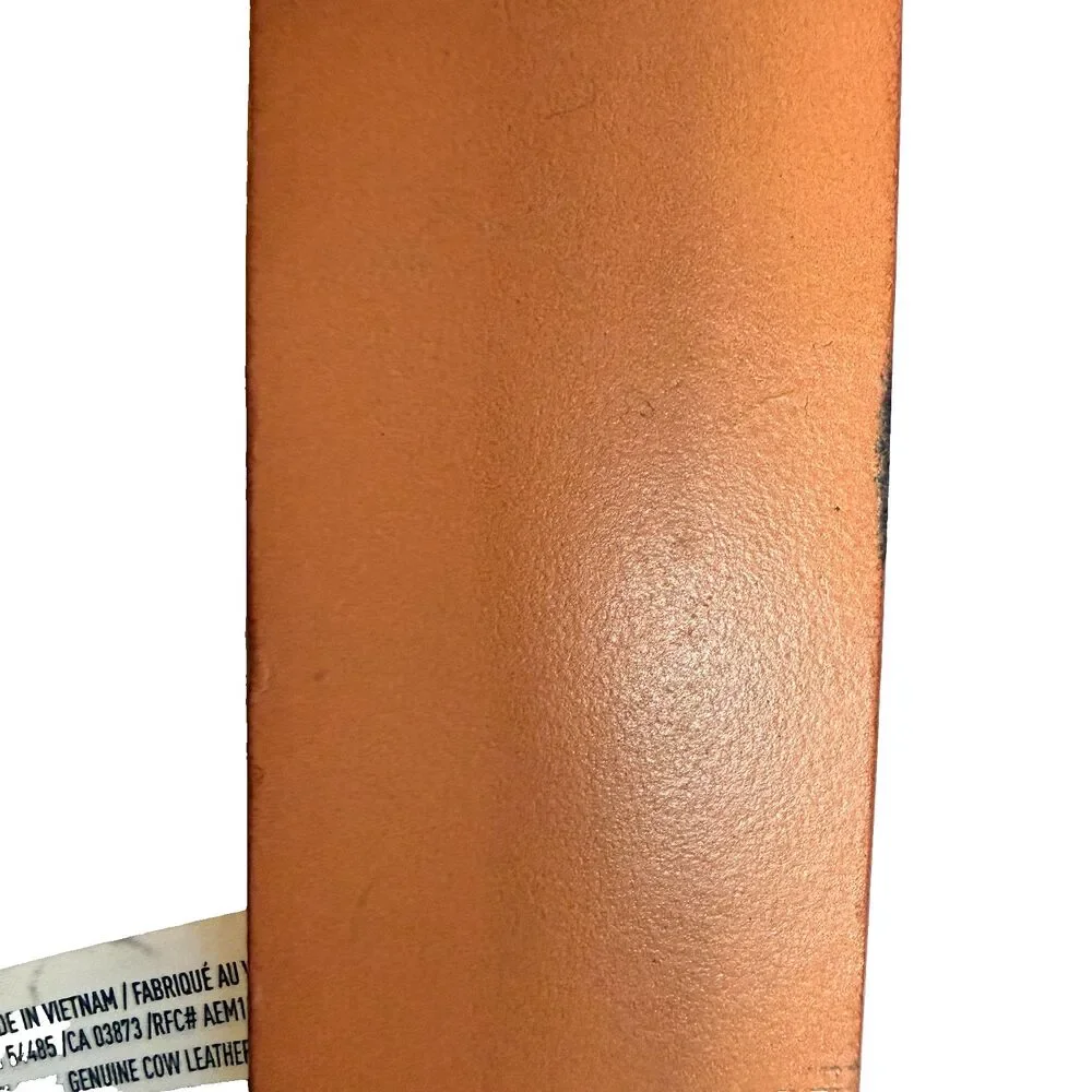 Vtg American Eagle Outfitters AEO Tan Beige Leather Belt Size 26 X-Small Brass