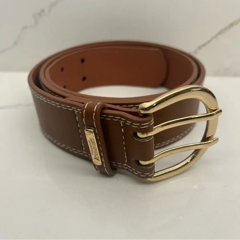 True Religion Brown Belt with Gold Buckle