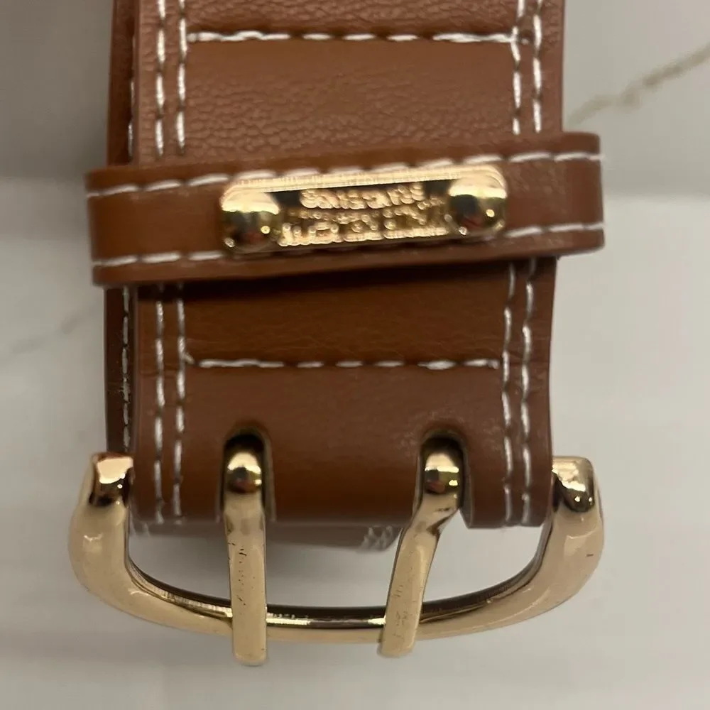 True Religion Brown Belt with Gold Buckle