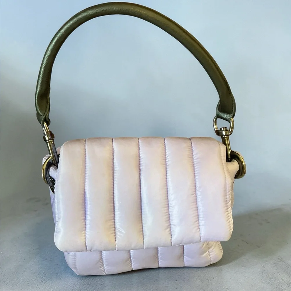 Think Royln Bar Bag Quilted Purple Mini Shoulder Handbag