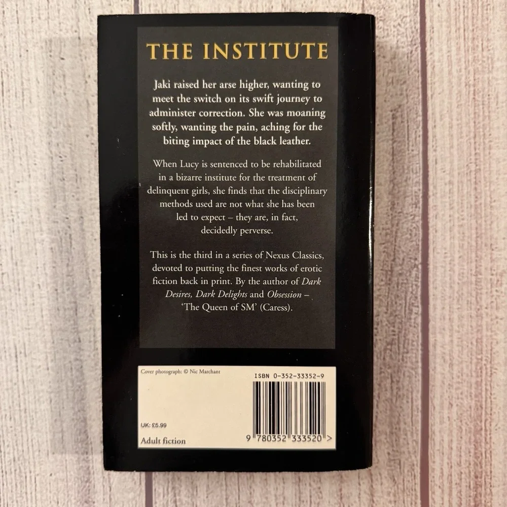 The Institute Maria Del Rey Nexus Classic 1999 BDSM Erotic Fiction Paperback PBK
