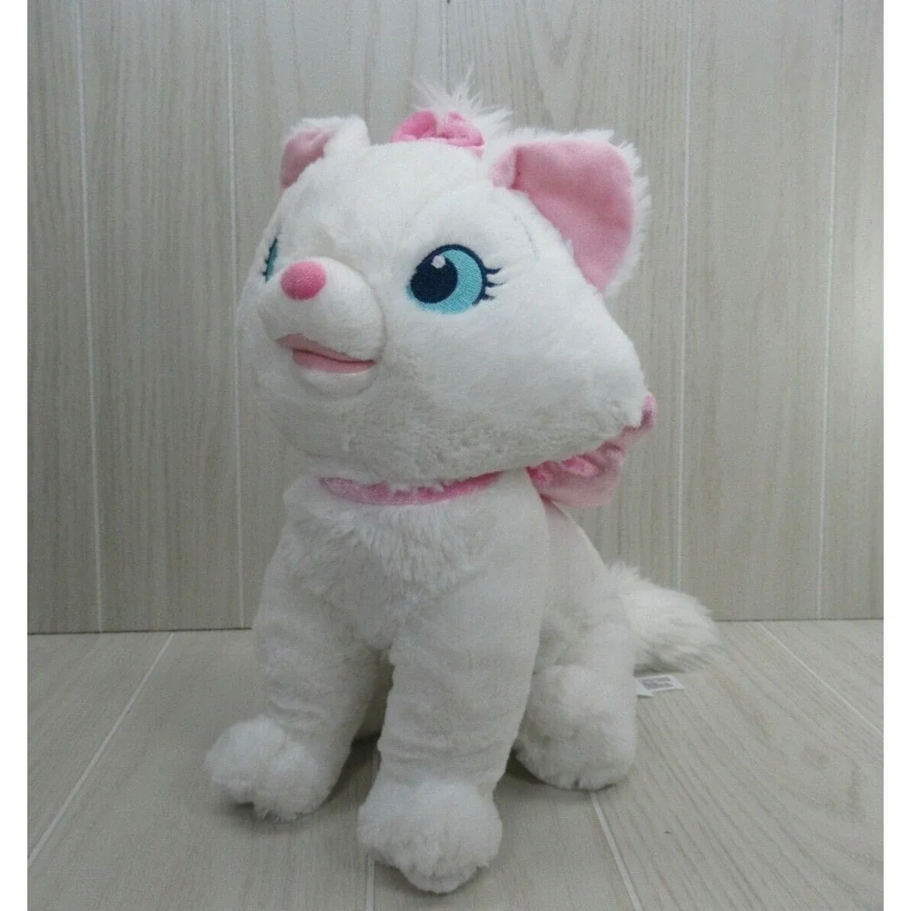 Disney‎ Store The Aristocats Marie White Cat Plush Pink Bow 12-13