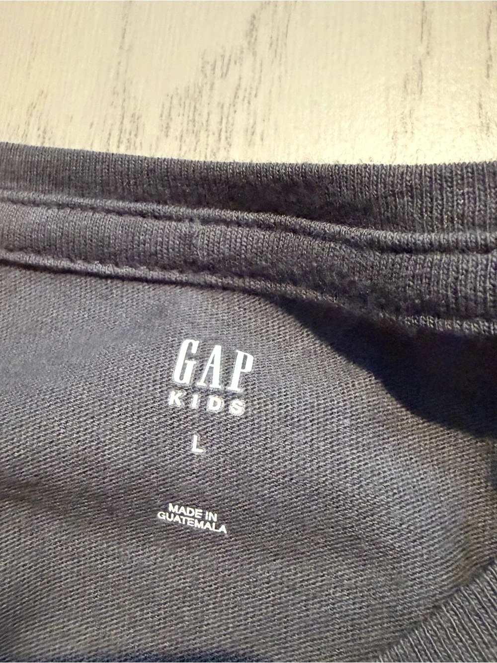 Gap Kids Girls L 10 Charcoal Gray Star Graphic Long‎ Sleeve Tee NWT