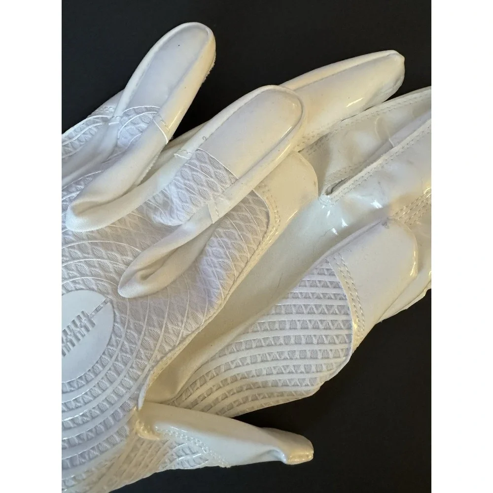 NEW HANDLANDY Football Gloves White Adult Large Receiver Grip Gloves