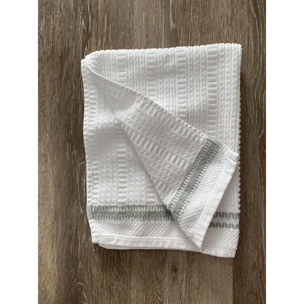Filpinter Hand Towel White With Grey Accent