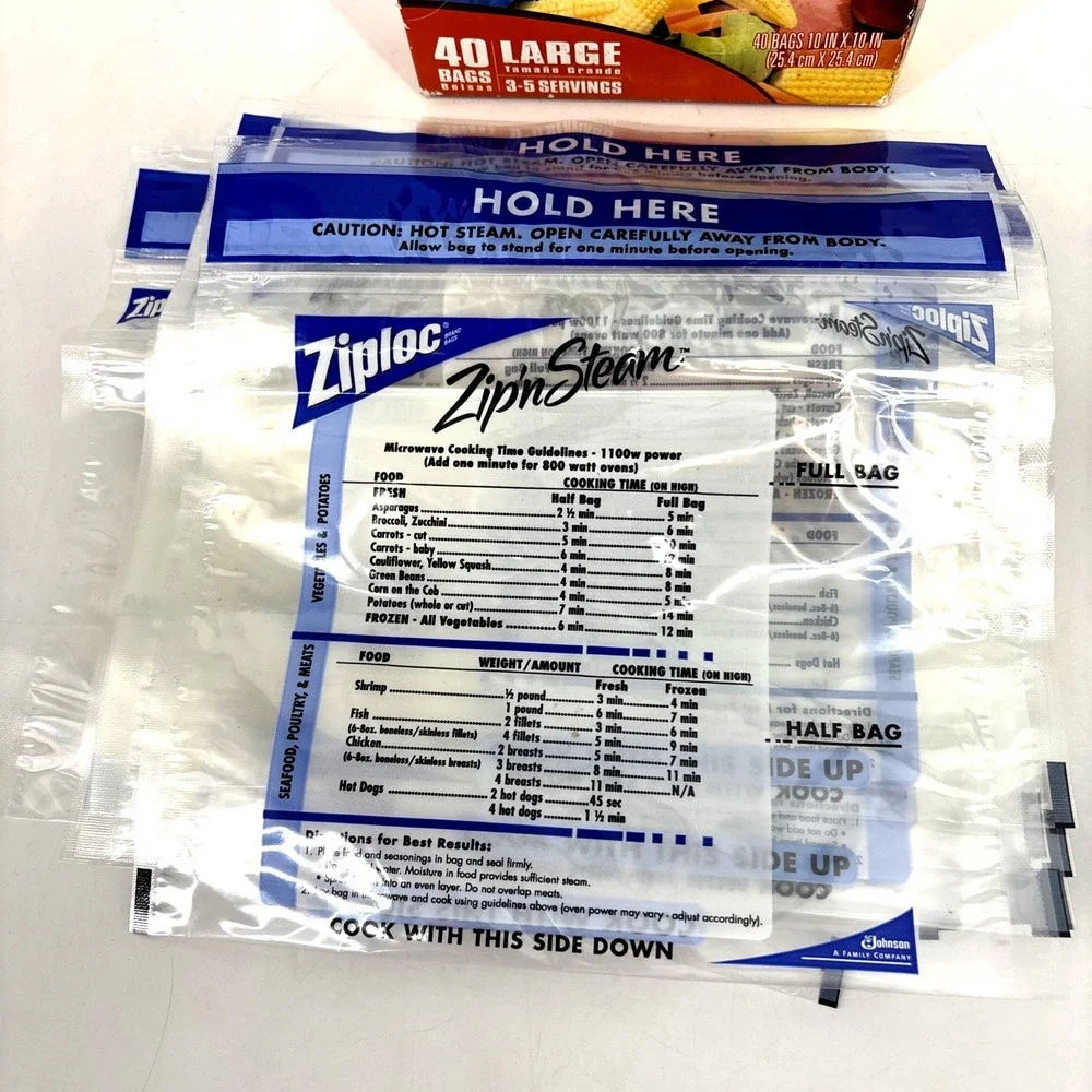 Ziploc zip steam