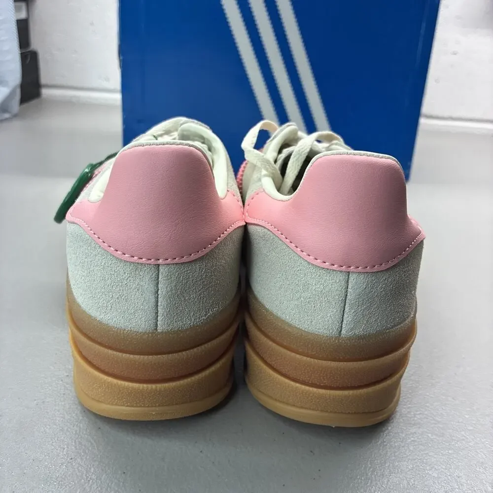 Adidas Gazelle Bold J Beige Semi Pink Spark GS Sneakers JQ7409 Size 6 Youth