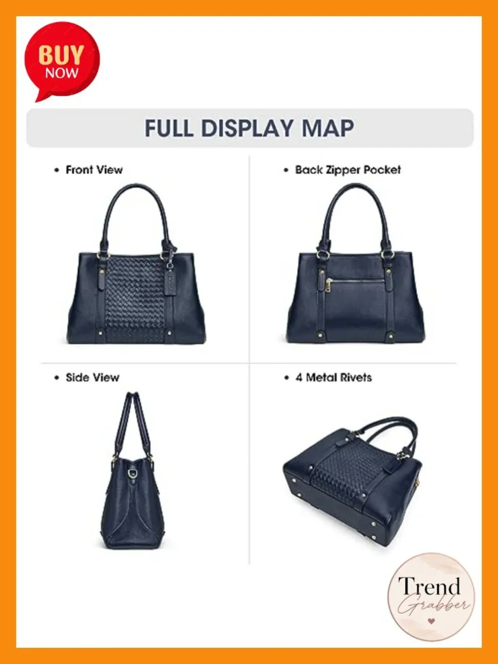 Genuine Leather Crossbody Hobo Satchel with Top Handle, Shoulder Strap